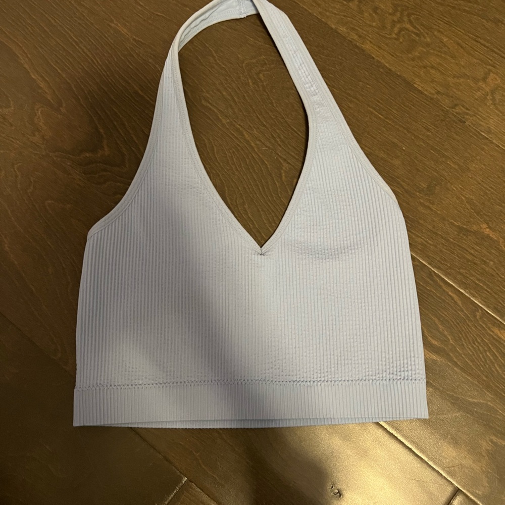 Baby blue garage crop top size: XS